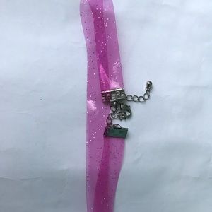 Pink Transparent Holographic Choker